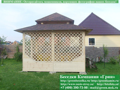 Японская, Китайская Беседка Для Дачи 4х4. Вариант № 2