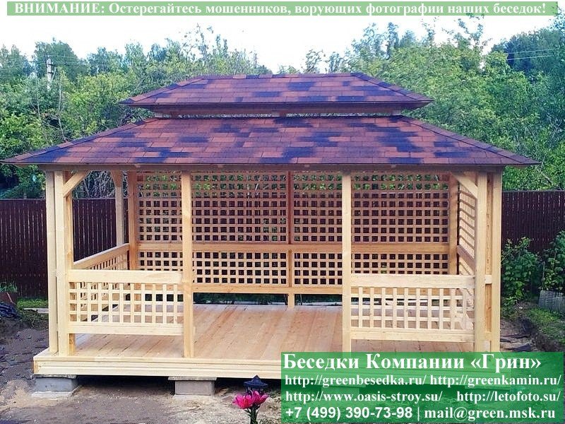 Японская, Китайская Беседка Для Дачи 3х5. Вариант № 1