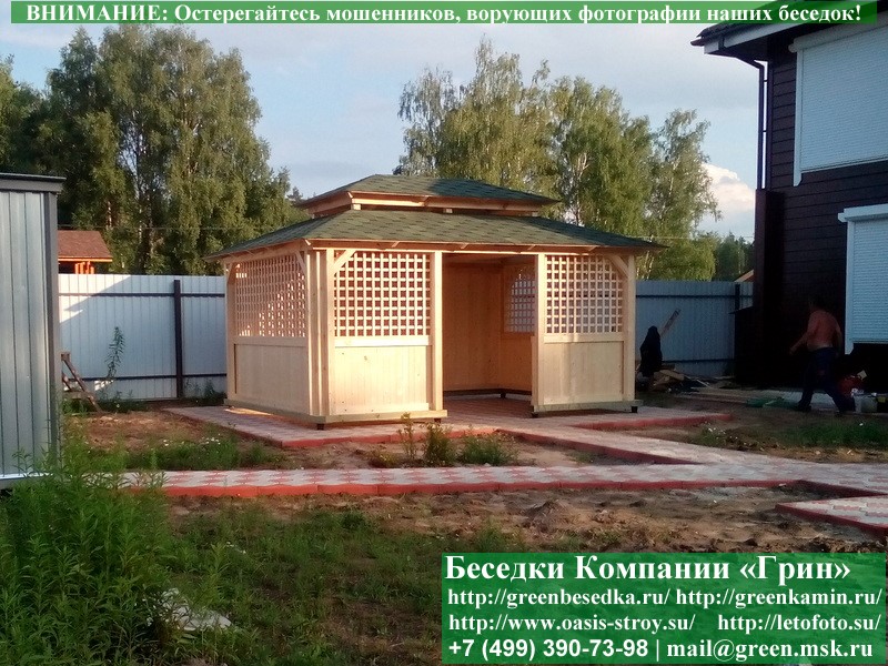Японская, Китайская Беседка Для Дачи 3х5. Вариант № 2