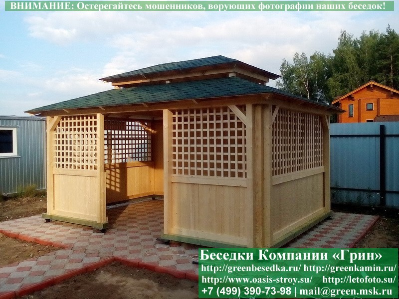 Японская, Китайская Беседка Для Дачи 3х5. Вариант № 2