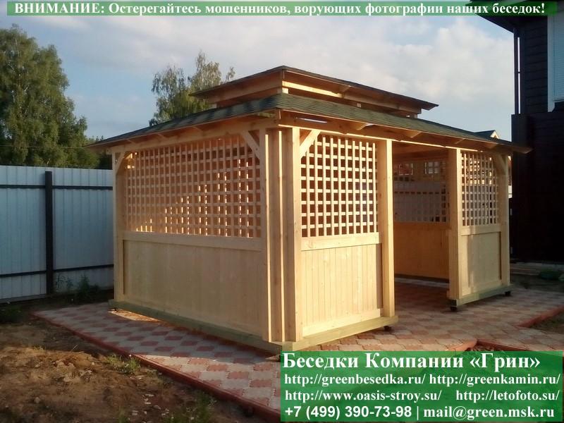 Японская, Китайская Беседка Для Дачи 3х5. Вариант № 2