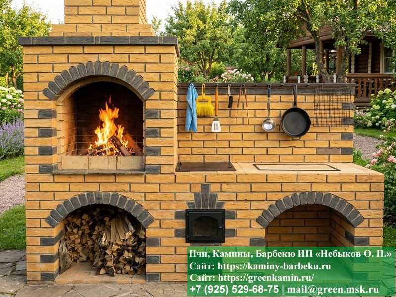 Мангал-Барбекю Из Кирпча Для Дачи, Дома № 4