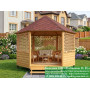 Круглая Деревянная Шестигранная Беседка Для Дачи Ø4