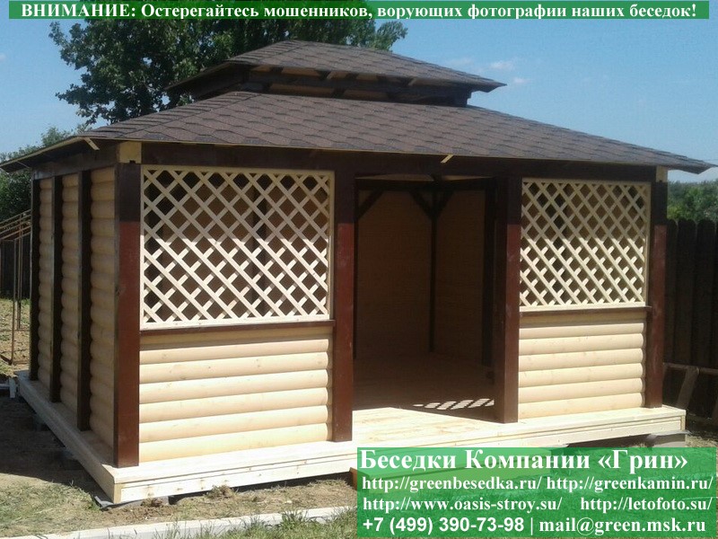 Японская, Китайская Беседка Для Дачи 4х5. Вариант № 3