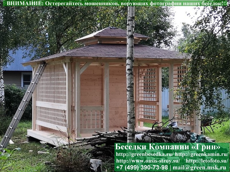 Беседка В Японском, Китайском Стиле 3х4. Вариант № 1