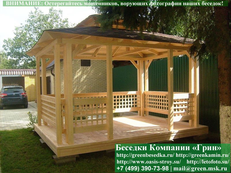 Беседка В Японском, Китайском Стиле 3х4. Вариант № 1