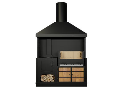 Модульная печь для барбекю из металла OBSIDIAN 1550 Модульная печь для барбекю из металла OBSIDIAN 1550