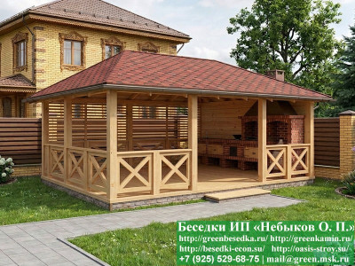 Летняя Беседка Для Дачи, Дома, Сада 4х6. Вариант № 1