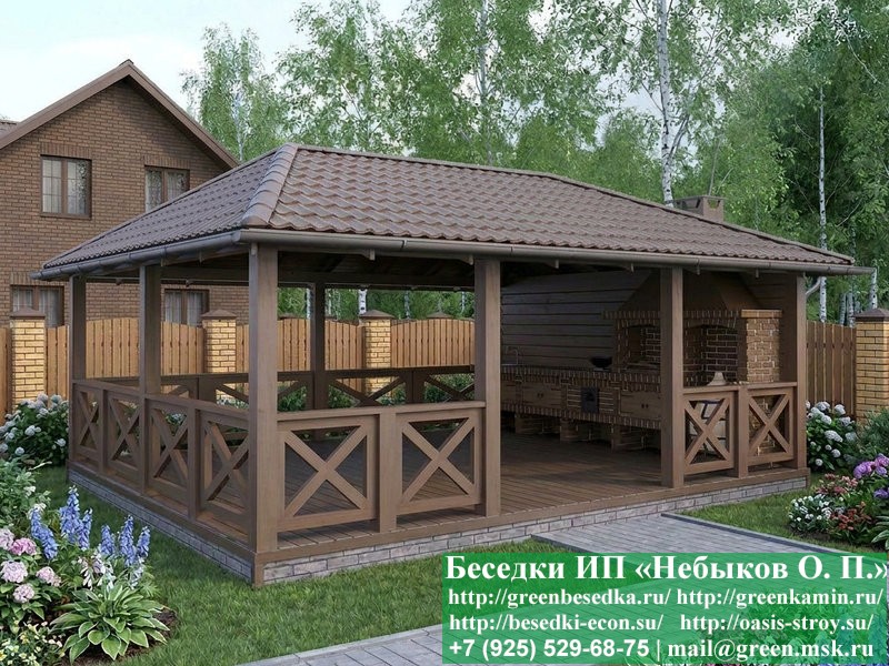 Летняя Беседка Для Дачи, Дома, Сада 4х6. Вариант № 1