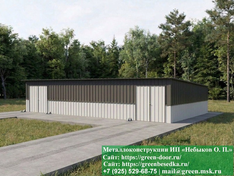 Металлический Ангар Из Сендвич Панелей 5х30