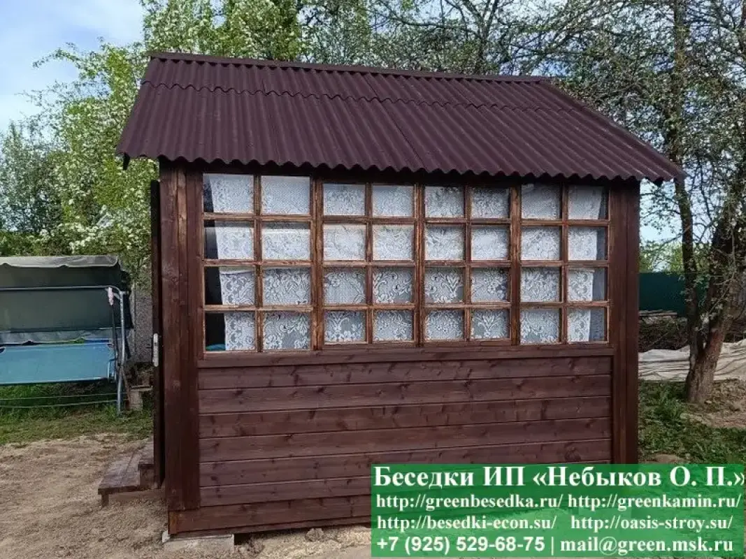 3x4steklo26-03 Посмотреть в фотоальбоме 2000 фотографий деревянных беседок 'Грин'
