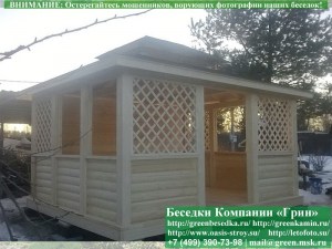 Беседка для дачи в японском, китайском стиле 4х5. Вариант № 3