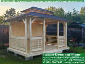 Беседка в японском, китайском стиле 3х4. Вариант № 1