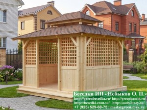 Беседка Для Дачи В Японском, Китайском Стиле 3х4. Вариант № 2