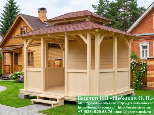 Беседка Для Дачи В Японском, Китайском Стиле 3х4. Вариант № 2
