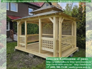 Беседка в японском, китайском стиле 3х4. Вариант № 1