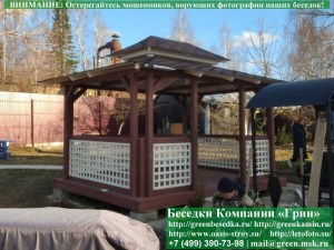 Беседка в японском, китайском стиле 3х4. Вариант № 1
