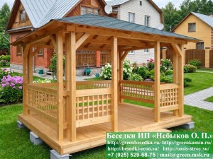 3x4minishater-033_300x225 image Летняя Деревянная Беседка Для Дачи 3х4. Вариант № 1