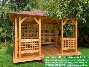 3x4minishater-087_300x225 image Летняя Деревянная Беседка Для Дачи 3х4. Вариант № 1