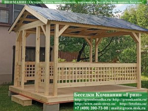 Летняя Беседка Для Дачи С Крышей Из Поликарбоната 3х4