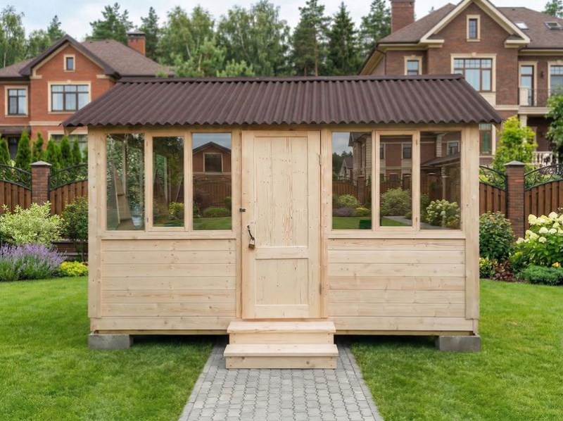 Закрытая Застекленная Беседка Для Дачи, Загородного Дома, Сада 3х4