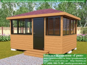 Застекленная Беседка Для Дачи С Алюминиевыми Окнами 3х4