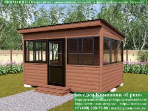 Застекленная Беседка Для Дачи С Алюминиевыми Окнами 3х4