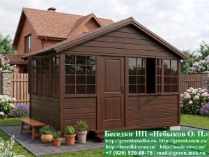 Закрытая Застекленная Беседка Для Дачи, Загородного Дома, Сада 3х4