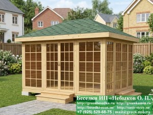 Застекленная Беседка С Панорамными Деревянными Окнами 3х4
