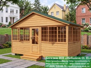 Закрытая Застекленная Беседка Для Дачи, Загородного Дома, Сада 3х5