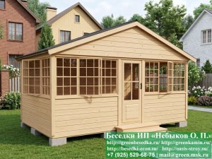 Закрытая Застекленная Беседка Для Дачи, Загородного Дома, Сада 3х5