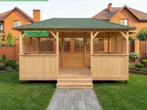 Летняя беседка для дачи 3х6. Возможны различные конфигурации