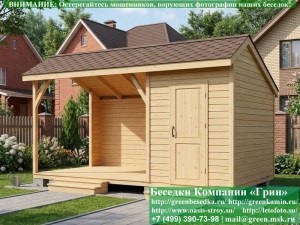 Беседка для дачи в стиле 'Лофт'. 3х6 метров