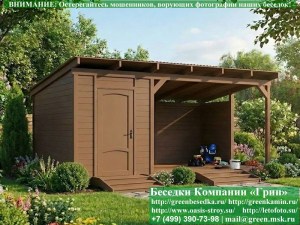 Беседка для дачи в стиле 'Лофт'. 3х6 метров