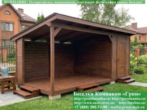 Беседка для дачи в стиле 'Лофт'. 3х6 метров