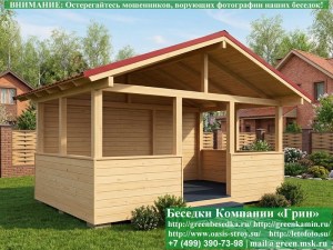 Деревянная Беседка Для Дачи В Стиле 'Шале' 3х6