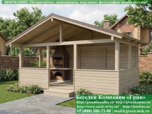 Деревянная Беседка Для Дачи В Стиле 'Шале' 3х6