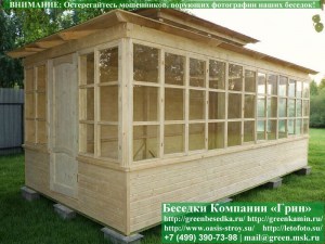 Застекленная Беседка-Павильон Для Дачи, Загородного Дома 3х6