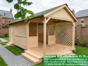 Беседка Для Дачи 'Домик С Хозблоком 3х7'. Вариант № 1