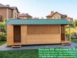 Беседка Для Дачи 'Домик С Хозблоком 3х7'. Вариант № 2