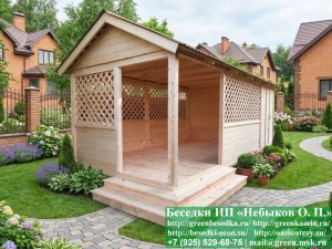 Беседка Для Дачи 'Домик С Хозблоком 3х7'. Вариант № 2