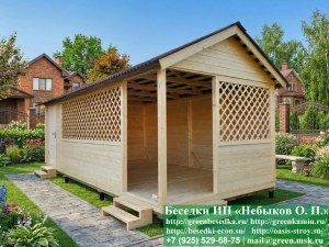 Беседка Для Дачи 'Домик С Хозблоком 3х7'. Вариант № 2
