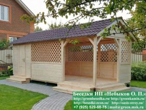 Беседка Для Дачи 'Домик С Хозблоком 3х7'. Вариант № 2