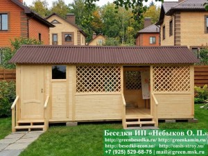 Беседка Для Дачи 'Домик С Хозблоком 3х7'. Вариант № 3