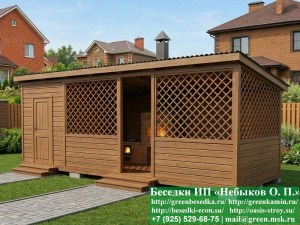 Беседка Для Дачи 'Домик С Хозблоком 3х7'. Вариант № 3