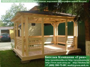 Беседка в японском, китайском стиле 3х4. Вариант № 1