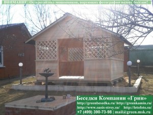 Деревянная Садовая Беседка Для Дачи 'Домик 4х4'