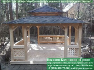 Беседка для дачи в японском, китайском стиле 4х5. Вариант № 2