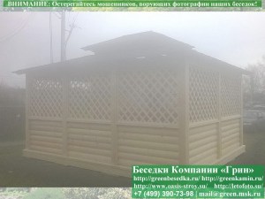 Беседка для дачи в японском, китайском стиле 4х5. Вариант № 3