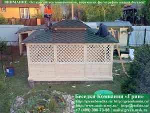 Беседка для дачи в японском, китайском стиле 4х5. Вариант № 1
